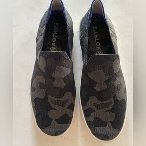 Rothy’s Grey Camo Slide on Shoes 9.5